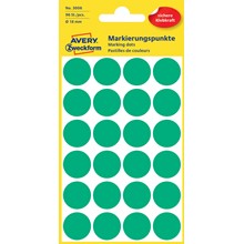Avery Zweckform Markierungspunkte, 18 mm, 96 Etiketten, grün