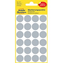 Avery Zweckform Markierungspunkte, 18 mm, 96 Etiketten, grau