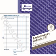 Avery Zweckform Kassenbericht Bestandsrechnung, A5, 5er Pack