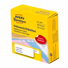 Avery Zweckform Vielzweck-Etiketten im Spender, 38 x 14 mm, weiß