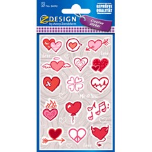 Z-Design Papier Sticker Herzen