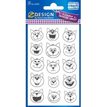Z-Design Papier Sticker Emoticon Katze