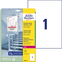 Avery Zweckform Antimikrobielle Etiketten 210x297mm weiß