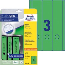 Avery Zweckform Ordner-Etiketten 61x297 mm, 20 Bögen, lang, grün, mit ultragrip