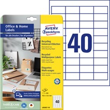 Avery Zweckform Recycling Etiketten, 48,5 x 25,4 mm, 10 Bogen