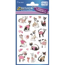 Z-Design Premium Papier Sticker Katzen