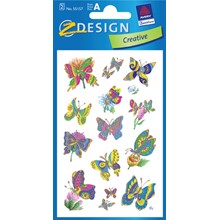 Z-Design Papier Sticker Schmetterlinge, geprägt