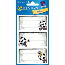 Z-Design Buchetiketten aus beschriftbarem Papier Fußball