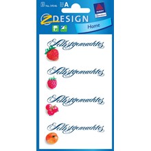 Z-Design Etikett Papier Selbstgemachtes eckig