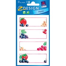 Z-Design Etikett Papier Erdbeere + Johannisbeere