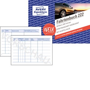 Avery Zweckform 223 Fahrtenbuch Für PKW, A5, Weiß