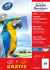 Avery Zweckform Premium Inkjet Fotopapier A4 250g 30 Blatt