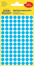 Avery Zweckform Markierungspunkte, 8 mm, 416 Etiketten, blau