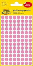 Avery Zweckform Markierungspunkte Ø 8 mm, 416 Etiketten, rosé