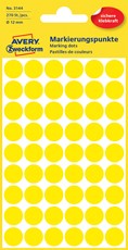 Avery Zweckform Markierungspunkte, 12 mm, 270 Etiketten, gelb