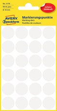 Avery Zweckform Markierungspunkte, 18 mm, 96 Etiketten, weiß