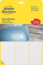 Avery Zweckform Adressetiketten für Schreibmaschine 67x30 mm