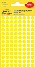 Avery Zweckform Markierungspunkte, 8 mm, 416 Etiketten, gelb, wiederablösbar
