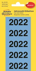 Avery Zweckform Jahreszahlen 2022, 60 x 24 mm, blau