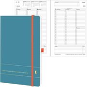 Chronoplan Chronobook Buchkalender 2023, ca. A5,Wochenplan, petrol, goldgeprägt