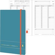 Chronoplan Chronobook Buchkalender 2024, ca. A5,Wochenplan, petrol, goldgeprägt