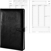 Chronoplan Chronobook Buchkalender 2023, ca. A5, Business Edition, Wochenplan, schwarz
