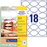 Avery Zweckform Universal-Etiketten, A4 63,5 x 42,3 mm oval, 10 Bogen