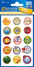 Z-Design Papier Sticker Buttons