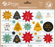 Z-Design Weihnachtssticker, Papier, Weihnachtswünsche, mehrfarbig, 2 Bogen