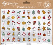 Z-Design Weihnachtssticker, Papier, Weihnachtsmotive, mehrfarbig, 2 Bogen