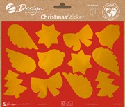 Z-Design Weihnachtssticker, Papier, Beschriftungslabels, gold, 2 Bogen