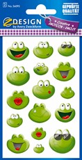 Z-Design Papier Sticker Emoticon Frosch