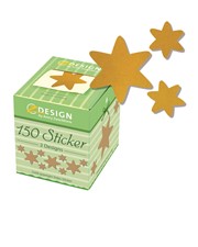 Z-Design Sticker, Sterne, gold, 150 Aufkleber im Spender