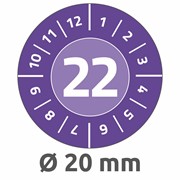 Avery Zweckform Prüfplaketten, Ø 20 mm, violett