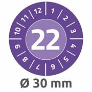 Avery Zweckform Prüfplaketten, Ø 30 mm, violett