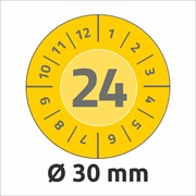Avery Zweckform Prüfplaketten Ø 30 mm, gelb