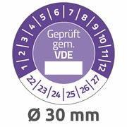 Avery Zweckform Prüfplaketten Ø 30 mm, violett