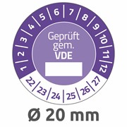 Avery Zweckform Prüfplaketten Ø 20 mm, violett