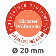 Avery Zweckform Prüfplaketten Ø 20 mm, rot