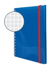 Avery Zweckform Kunststoff-Cover Notizbuch notizio, Doppelspirale, kariert, DIN A5, blau
