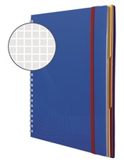Avery Zweckform Kunststoff-Cover Notizbuch notizio, Doppelspirale, kariert, DIN A4, blau
