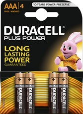 Duracell Plus Power Batterien, AAA 4er Pack
