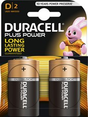 Duracell Plus Power Batterien, D 2er Pack