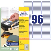 Avery Zweckform Data Cartridge Etiketten 63,5 x 8,5 mm, 25 Bögen, wiederablösbar