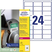 Avery Zweckform Ultra-Resistente Folien-Etiketten, 63,5 x 33,9 mm, weiß