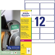 Avery Zweckform Ultra-Resistente Folien-Etiketten, 99,1 x 42,3 mm, weiß
