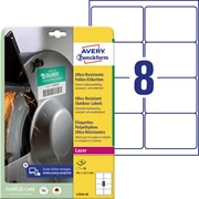 Avery Zweckform Ultra-Resistente Folien-Etiketten, 99,1 x 67,7 mm, weiß