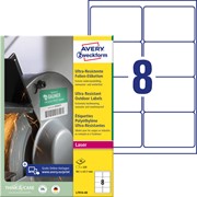 Avery Zweckform Ultra-Resistente Folien-Etiketten, 99,1 x 67,7 mm, 40 Blatt, weiß