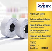Avery Zweckform Etikett 16x26mm weiss für 2-zeilige Handauszeichner permanent