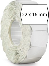 METO Etiketten für Preisauszeichner (22x16 mm, 2-zeilig, 12.000 Stück, permanent haftend) 12 Rollen à 1000 Stück, weiß